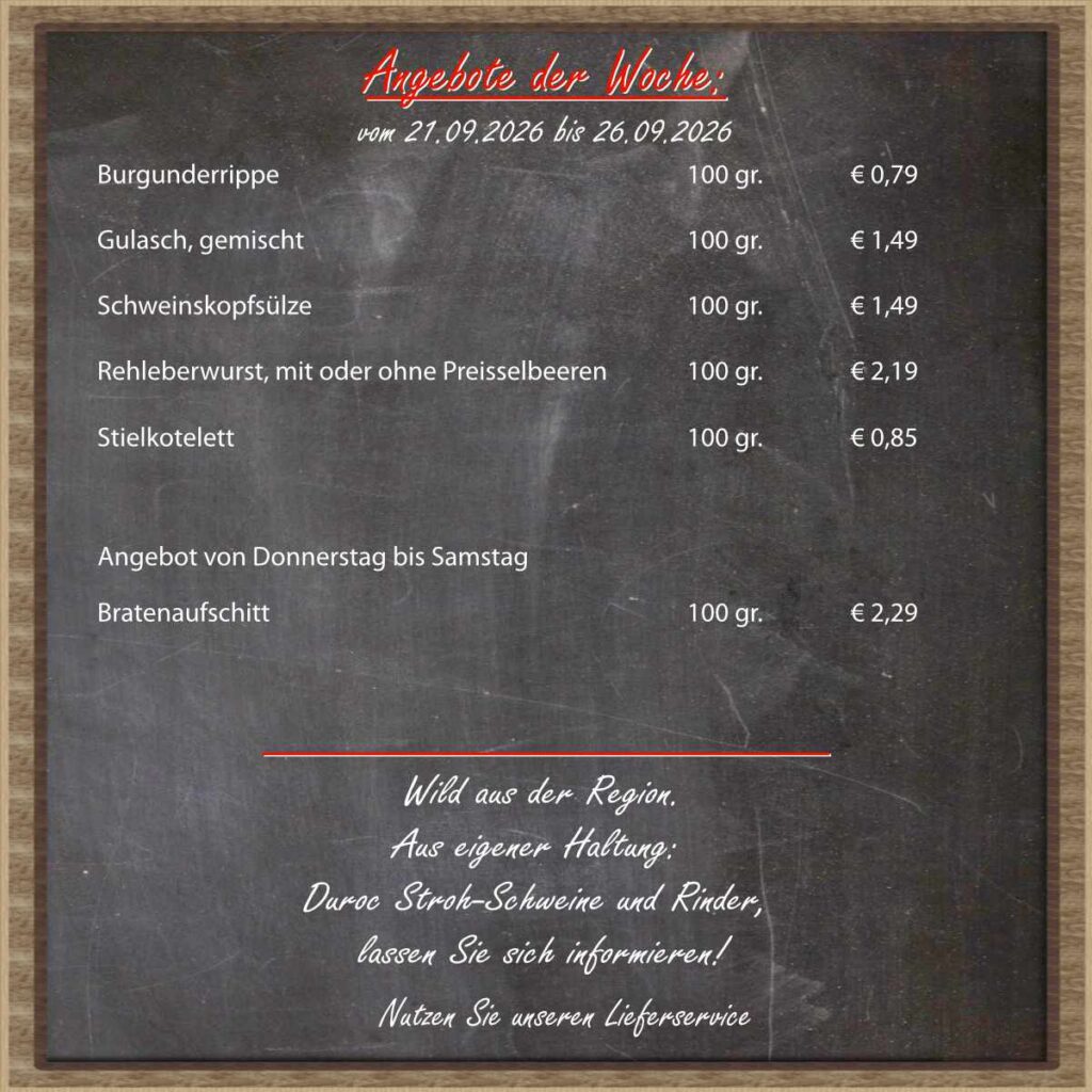 Angebot der Woche